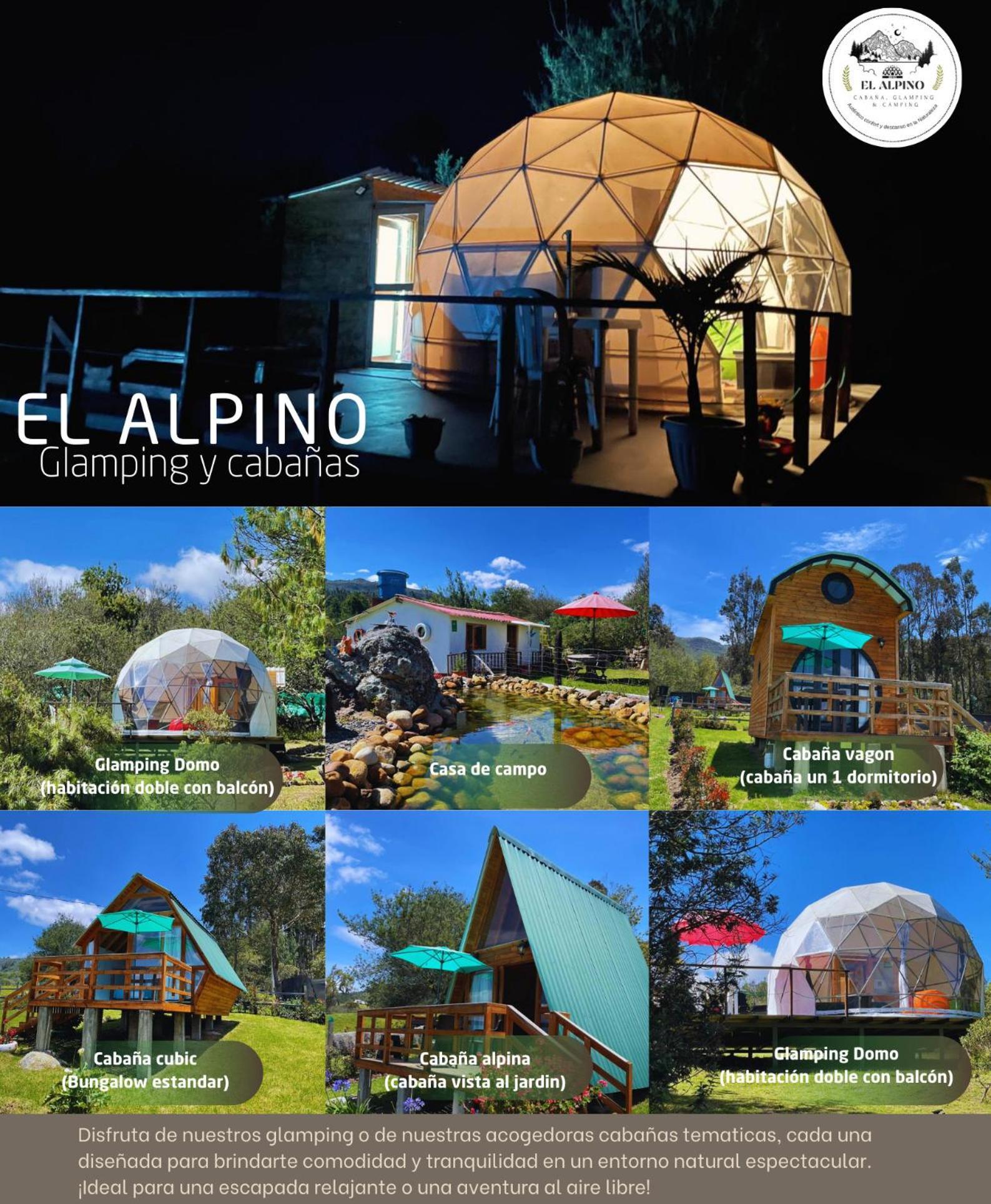 Hotel El Alpino Cabana Glamping & Camping Guatavita Esterno foto